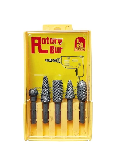 Rotary Bur Matkap Uçlu Ağaç Törpüsü 5 Li Takim Oyma Seti Evimdeyokyok