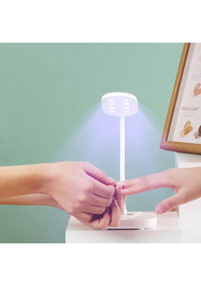 K1 8 Led 12w Manikür Tırnak Kurutucu Sarjlı Uv Led Lamba Protez Tırnak Lambası Beyaz