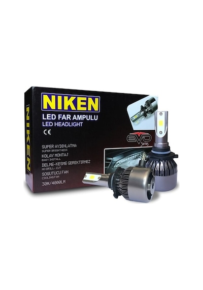 Niken Evo Serisi Led Xenon Far Ampulu H7 / H4 / H11 / H1 / H10 / 9005 / 9006 / H15 + T10 Ampul
