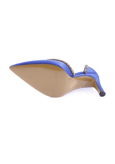 Dgn 1328 Kadin Transparan Detayli Stiletto 1328-2150-R6441 Mavi