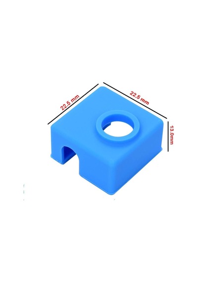 2 Adet 3d Yazıcı E3d-v6 Mk8 / Mk9 Alüminyum Isıtıcı Blok Silikon Kılıfı - Mavi Rodevino