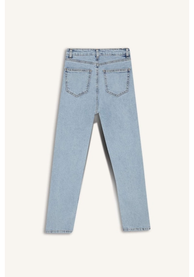 Defacto Mary Vintage Straight Fit Yüksek Bel Bilek Boy Jean Yıkamalı Pantolon E9817ax25aunm39 Mavi
