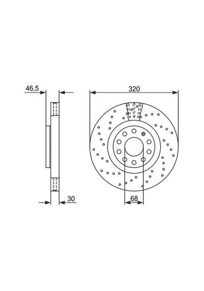 Audi A4 2.0Tdı 2006-2006 Bosch Ön Disk 2 Adet