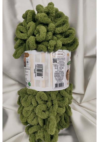 Puffy Kaplumbağa Yeşili El Örgü İpi 100gr. 9mt. 5'li Paket - Renk: 485