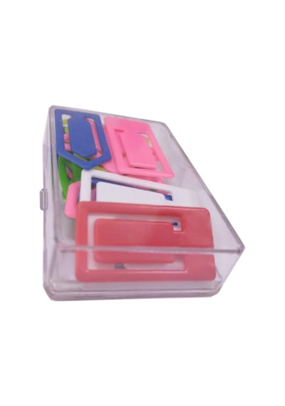 Plastik Ataş Orta Boy 4 cm 15 li 1 Paket Plastik Ataç Kalp Yıldız Dikdörtgen Şekilli Ataç 1 Paket
