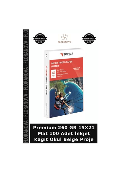 Premium 260 Gr 15x21 Mat 100 Adet İnkjet Kağıt Okul Belge Proje