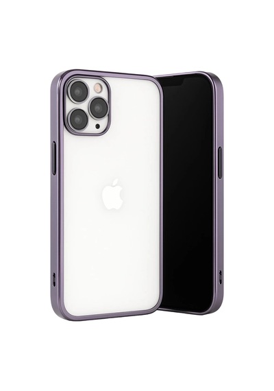 Apple Uyumlu iPhone 13 Pro Max Kılıf Razer Lensli Silikon - Mor -