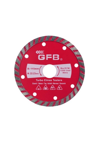 Turbo Elmas Betontestere 230x2.6 Mm Gfb2387