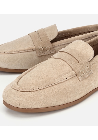 Hotiç Kadın Süet Deri Bej Yumuşak Dokulu Klasik Loafer 01ayh322270a310 01ayh322270a310