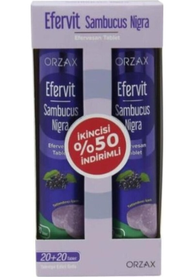 Efervit Sambucus Nigra Efervesan 20 Tablet 2 Adet