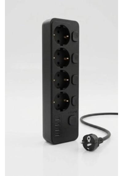 Akım Korumalı 4 Lü Priz 2xusb 2xtype-c Çıkış Yüksek Gerilim Koruma Priz Çoğaltıcı Aklby-bsva58 0