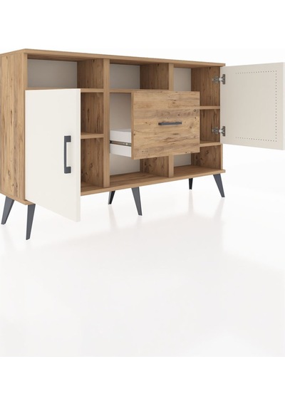 Arges Konsol 5 Raflı Tek Çekmeceli 2 Kapaklı 132x30x83 Çam-aytaşı/çam Aytaşı/çam Arges Konsol 5 Raflı Tek Çekmeceli 2 Kapaklı 132x30x83 Çam-aytaşı/çam Aytaşı/çam