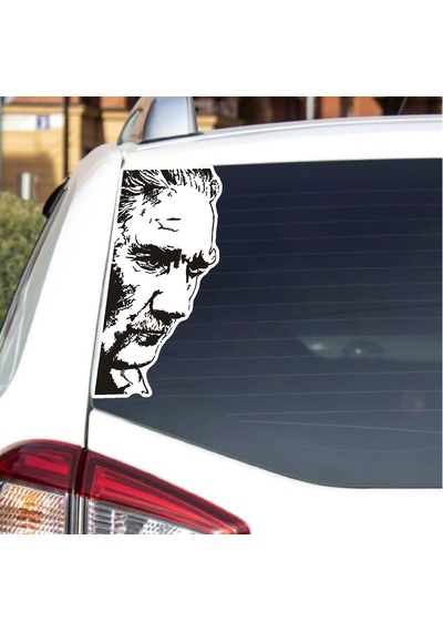 Mustafa Kemal Atatürk Sticker - Atatürk Silüet Sticker - Araba Oto Cam Motosiklet Karavan Sticker - 00018 20x10 Cm