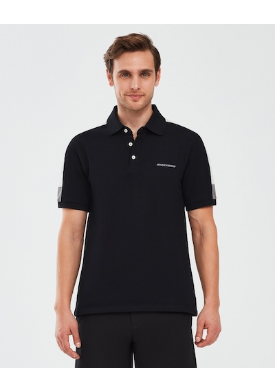 Skechers Polo Shirt M Short Sleeve Erkek Siyah Tshirt S221047-001