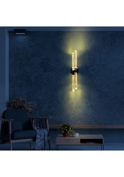 Bh Bubblelight Dubble Şık Ve Zarif Modern Led Duvar Aplik Gümüş Rgb Elektrikli Kumandalı Gümüş