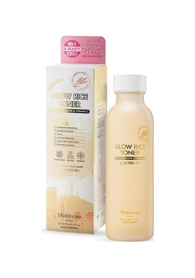 Glow Rice Toner Hassas Ve Kuru Cilt Aydınlatıcı Onarıcı Tonik Pirinç Kepeği Yağı Kore 150ml