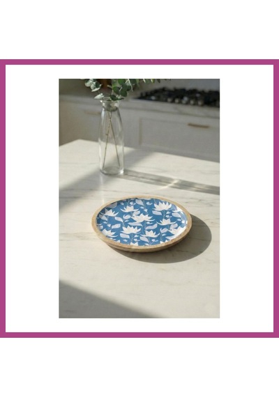 Gees Global Mango Agacı Pasta Tabağı & Sunum Tabağı 20 Cm Desenli Gbzs Çok Renkli