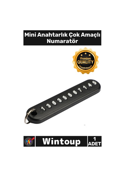 Numaratör Dayanıklı Kayıp Önleyici Ergonomik Şık Fonksiyonel Mini Anahtarlık Çok Amaçlı Numaratör