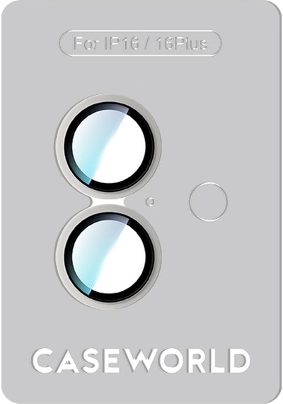 Apple Uyumlu   iPhone 16 Caseworld Alloy Two-color Serisi Lens Koruyucu Gümüş