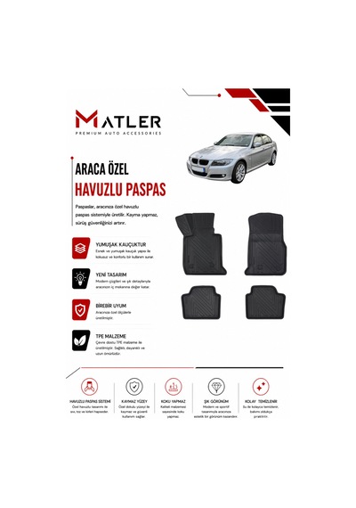 Bmw 3 Serisi E90 2006 Model 4d Ekstra Havuzlu Paspas