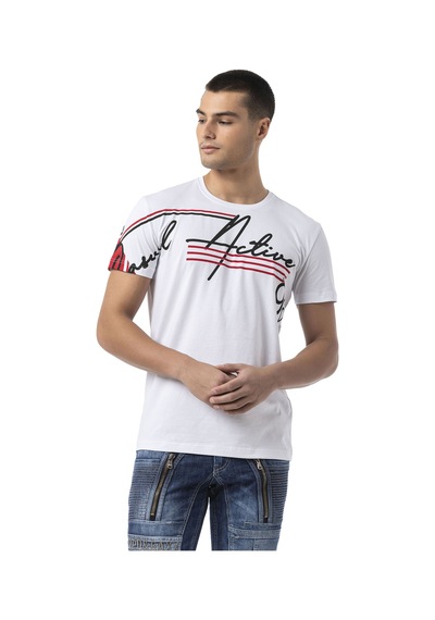 Cipo & Baxx Ct796 King Mode Activated Erkek T-shirt WHITE