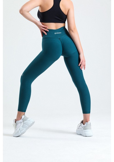 Gymhams Yeşil Kalçası Büzgülü Ve Ekstra Push Up Yüksek Bel Tayt Yeşil