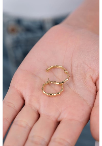 14 Ayar Altın Halka Küpe 817 Gold