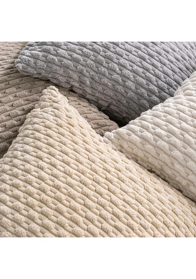 4'lü Set Nötr Dekoratif Yastık Kılıfı 45x45 Cm Kadife Kırlent Kılıfları Yatak Kanepe Kanepe Oturma Odası İçi Çok Renkli