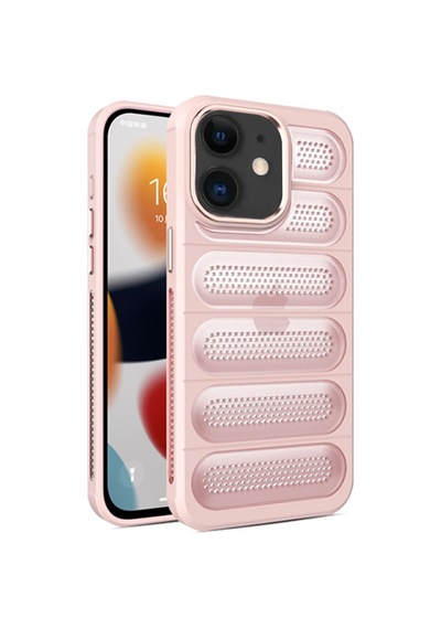İphone 11 Uyumlu Dalgalı Tasarım Elden Kaymaz Yeni Kılıf - Pembe