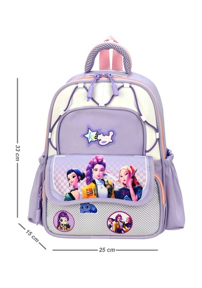K-pop Baskılı Lüx Anaokulu Çantası Mor