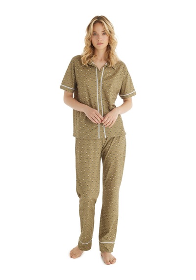 Kadın Pijama Takımı 51860 - Desenli Desenli