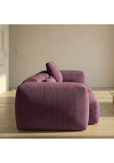 Relax Lego Koltuk 3'lü Kanepe Sünger Koltuk Mor