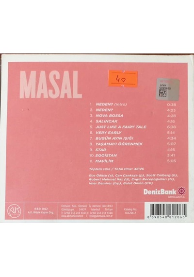 Plak Değildir Cd Dir Cd Ece Göksu Masal Cd
