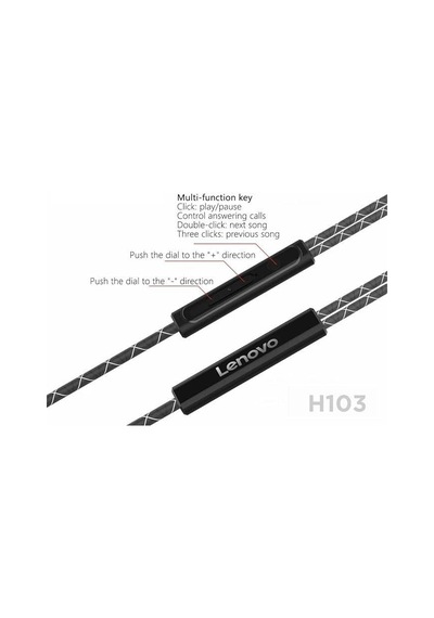 Lenovo H103 Mikrofonlu Kablolu Kulak İçi Kulaklık