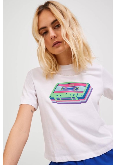 Jack & Jones Jjxx Jxsally Reg Oneck Ss Tee Beyaz Kadın Kısa Kol T-shirt 000000000101961821 Beyaz