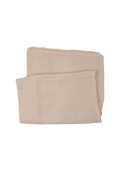 Unisex Bej 4 Kat Biyeli Müslin Battaniye 80x100cm Çok Renkli