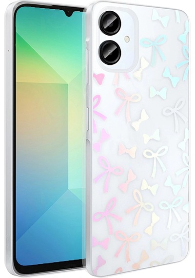 Samsung Uyumlu Galaxy A06 Kılıf Şeffaf Figürlü Zore Folk Sert Kapak Fiyonk