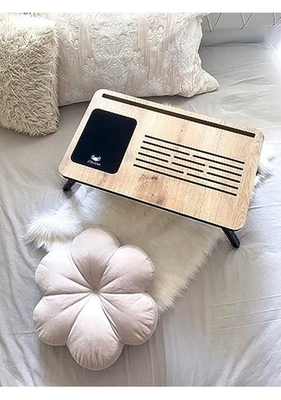 Katlanır Laptop Sehpası, Telefon Ve Tablet Bölmeli, Ergonomik Tasarım