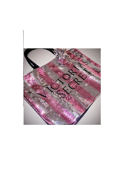 Victoria's Secret Vs İkonik Desen Pembe Gümüş Pullu Payet İşlemeli Carryall Tote Pembe Victoria's Secret Vs İkonik Desen Pembe Gümüş Pullu Payet İşlemeli Carryall Tote Pembe