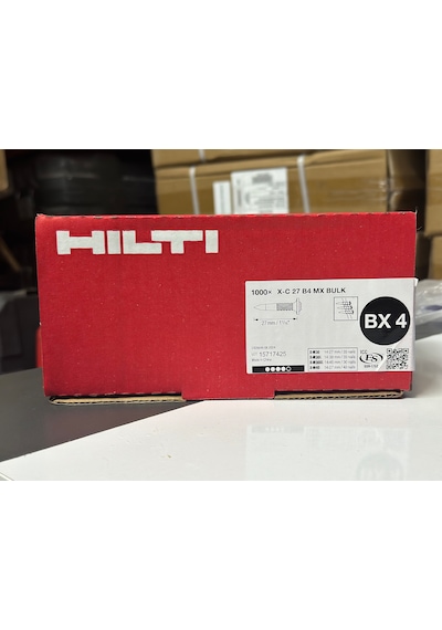 Hilti Bx4 Makine Uyumlu X-c B4 Mx Beton Çivisi Şeritli 27mm