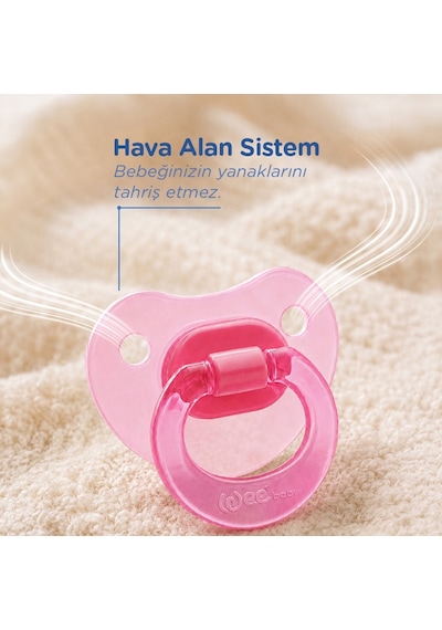 Wee Baby Akide Damaklı Silikon Emzik 18+ Ay Pembe
