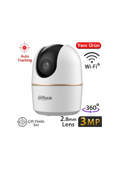 Dahua Ipc-hpt1330da-stw 3mp İç Mekan Wi-fi Pan-tilt Kamera