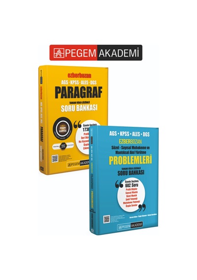 Pegem Akademi Kpss Ales Dgs Ezberbozan Sözel-sayısal Muhakeme Ve Mantıksal Akıl Yürütme Problemleri