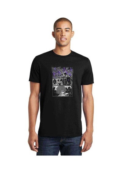 Undertale Klash Klam Baskılı Siyah Erkek Tshirt
