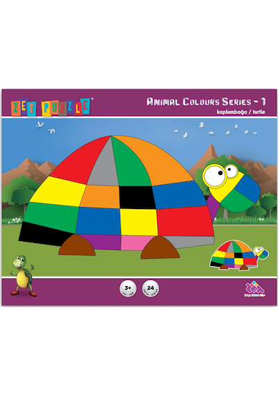 Zet Puzzle Animal Colours Series-1 Kaplumbağa/Turtle