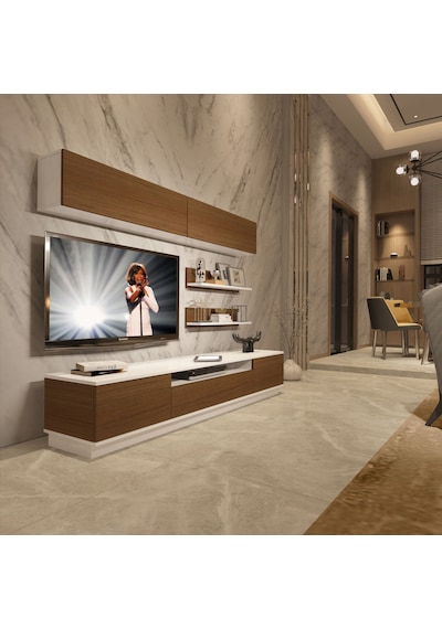 Decoraktiv Trendstyle 5s Mdf Tv Ünitesi Tv Sehpası Beyaz - Ceviz