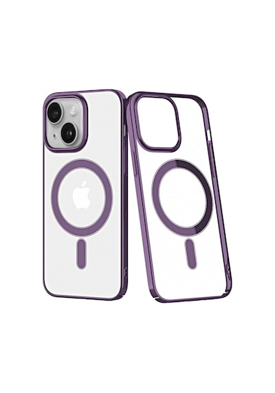 Bezos İphone 14 Plus Uyumlu Kılıf Element Magneticsafe Sert Kapak - Mor Dmc