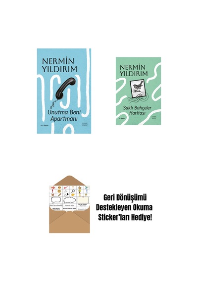 Unutma Beni Apartmanı Ciltli + Saklı Bahçeler Haritası Ciltli + Okuma Sticker'ları