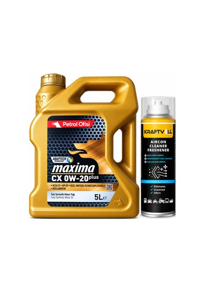Petrol Ofisi Maxima Cx 0w-20 Plus Motor Yağı 5 L  + Klima Bombası 200 ML