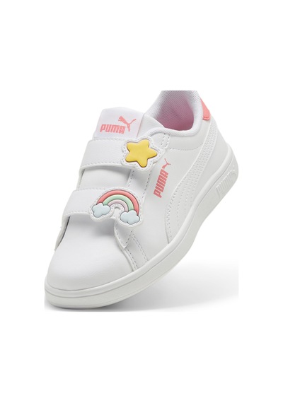 Puma Smash 3.0 Badges Çocuk Spor Ayakkabı 397286 01 Beyaz